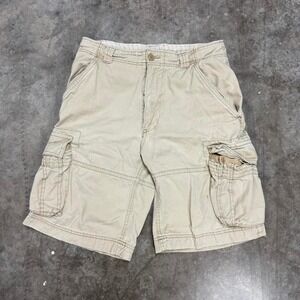 Y2K NOBO Beige Cargo Skater Shorts Size 32